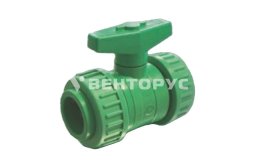 41392 Aquatherm Кран шаровой PP Fusiotherm green pipe 32 мм